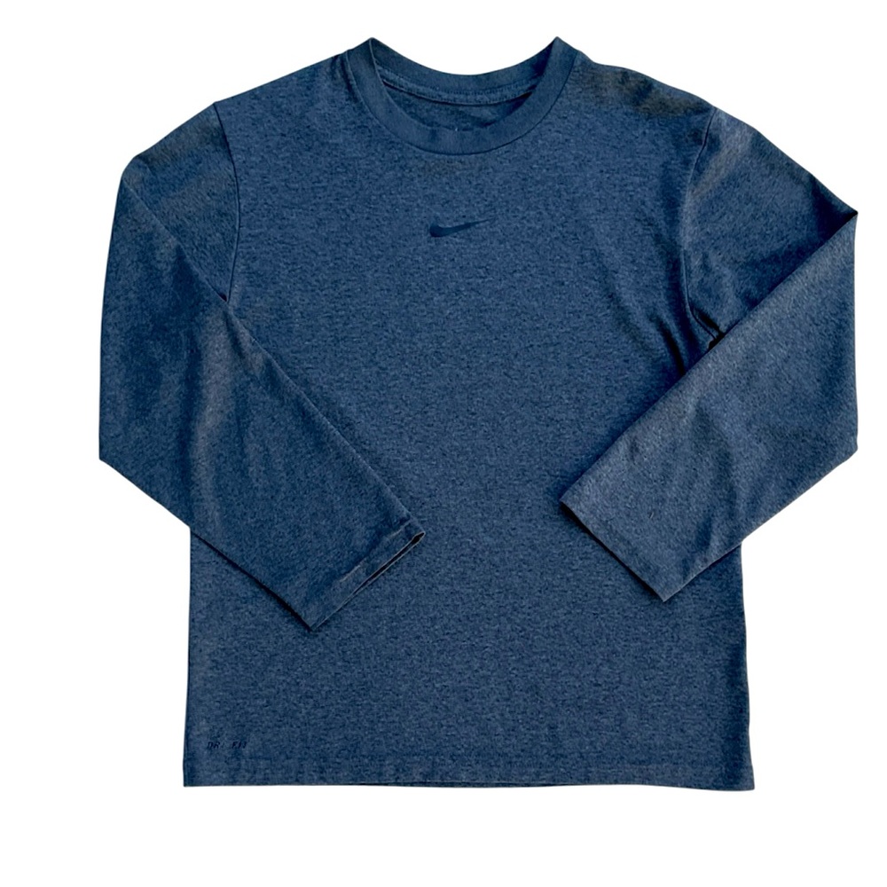 NIKE BOYS GRAY LONG SLEEVE T-SHIRT SIZE SMALL